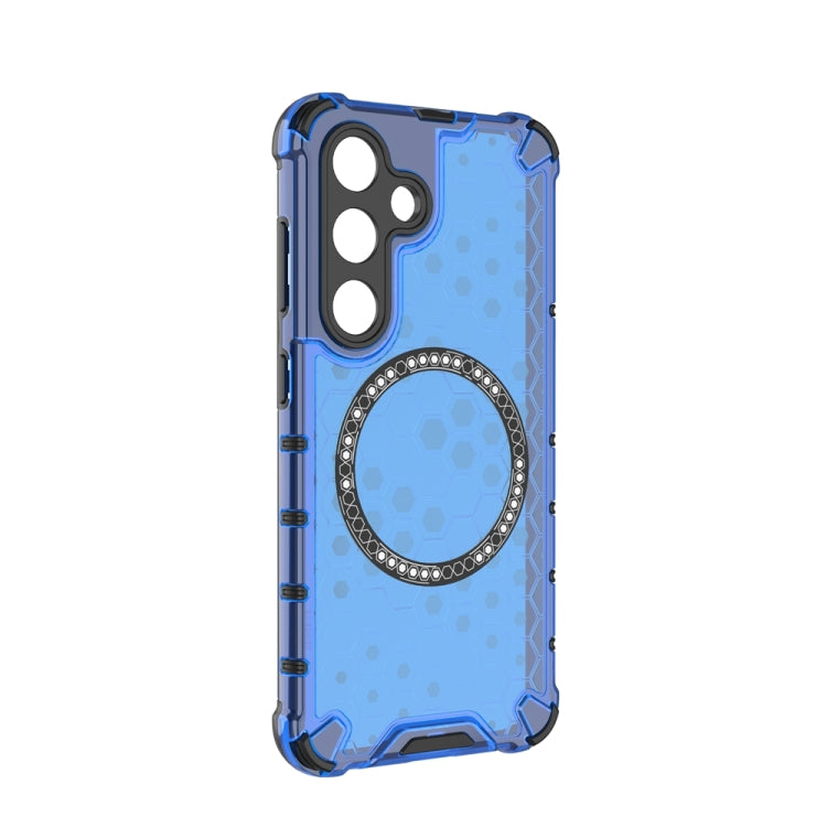 For Samsung Galaxy S24 5G Honeycomb Magnetic Ring Shockproof Phone Case