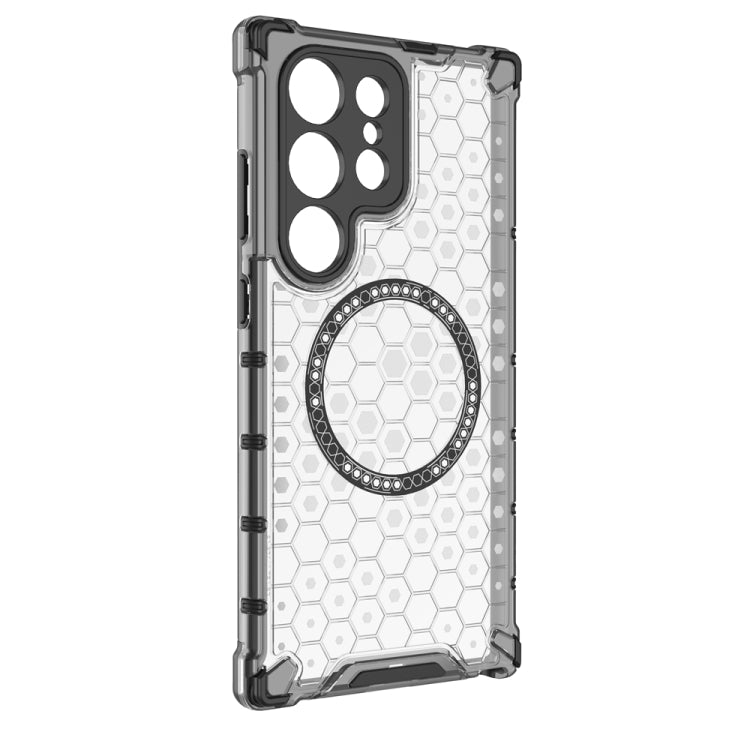 For Samsung Galaxy S24 Ultra 5G Honeycomb Magnetic Ring Shockproof Phone Case