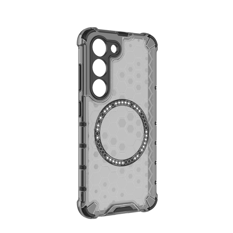 For Samsung Galaxy S23 5G Honeycomb Magnetic Ring Shockproof Phone Case