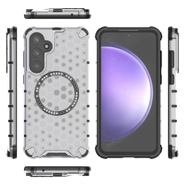 For Samsung Galaxy S23 FE 5G Honeycomb Magnetic Ring Shockproof Phone Case