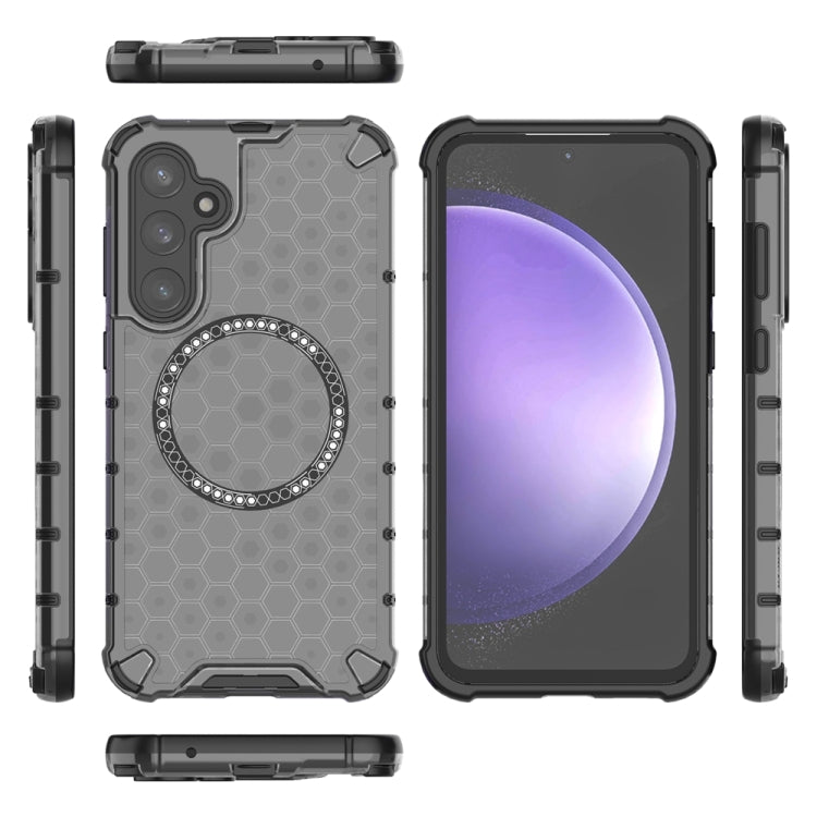 For Samsung Galaxy S23 FE 5G Honeycomb Magnetic Ring Shockproof Phone Case
