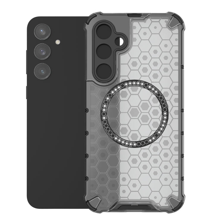 For Samsung Galaxy S23 FE 5G Honeycomb Magnetic Ring Shockproof Phone Case