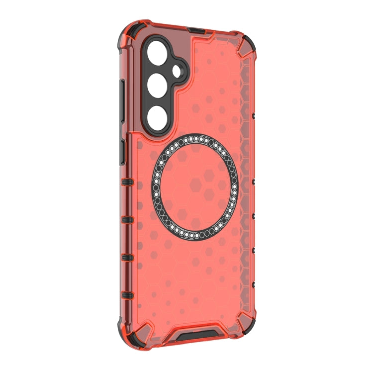 For Samsung Galaxy S23 FE 5G Honeycomb Magnetic Ring Shockproof Phone Case