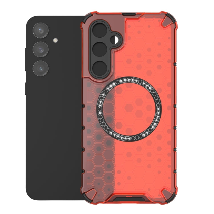 For Samsung Galaxy S23 FE 5G Honeycomb Magnetic Ring Shockproof Phone Case