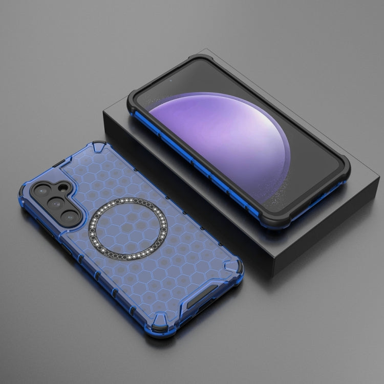 For Samsung Galaxy S23 FE 5G Honeycomb Magnetic Ring Shockproof Phone Case