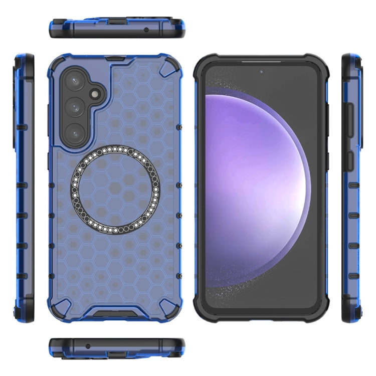 For Samsung Galaxy S23 FE 5G Honeycomb Magnetic Ring Shockproof Phone Case
