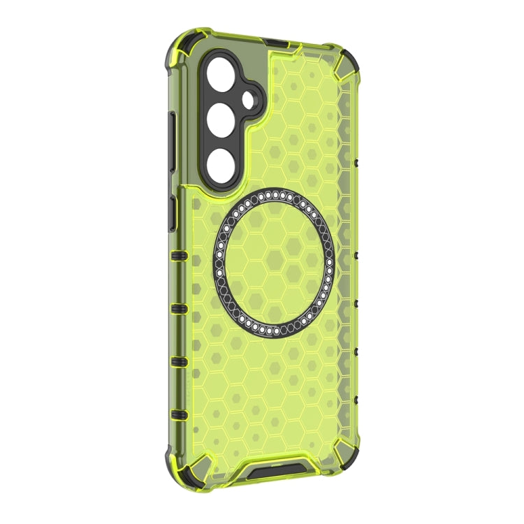 For Samsung Galaxy S23 FE 5G Honeycomb Magnetic Ring Shockproof Phone Case