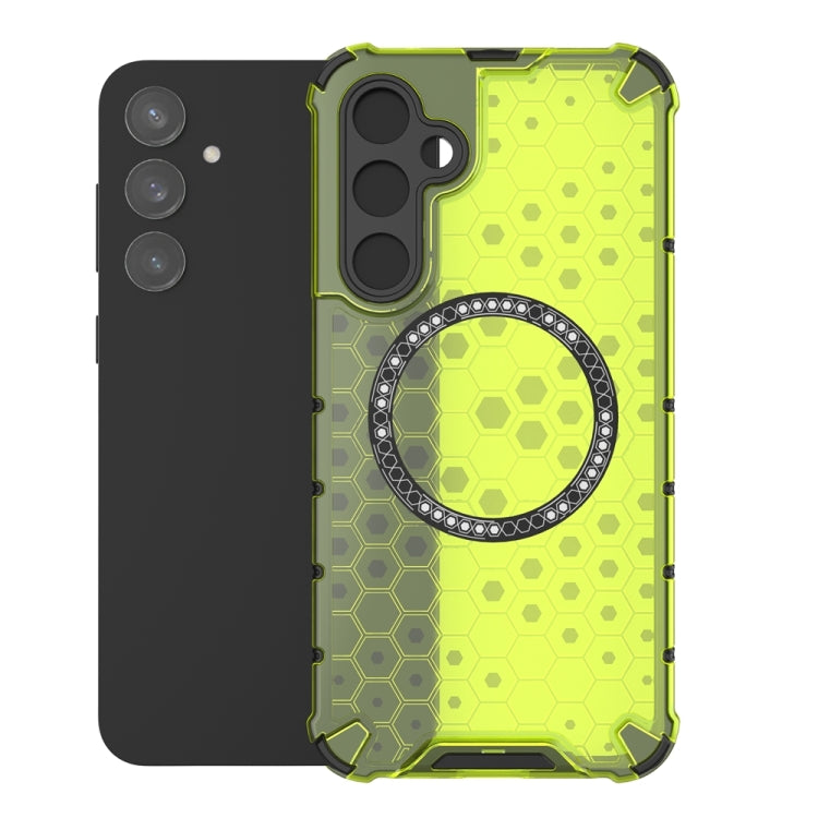 For Samsung Galaxy S23 FE 5G Honeycomb Magnetic Ring Shockproof Phone Case