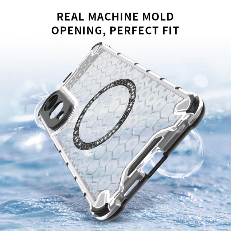 For Samsung Galaxy S25 Edge 5G Honeycomb Magnetic Ring Shockproof Phone Case