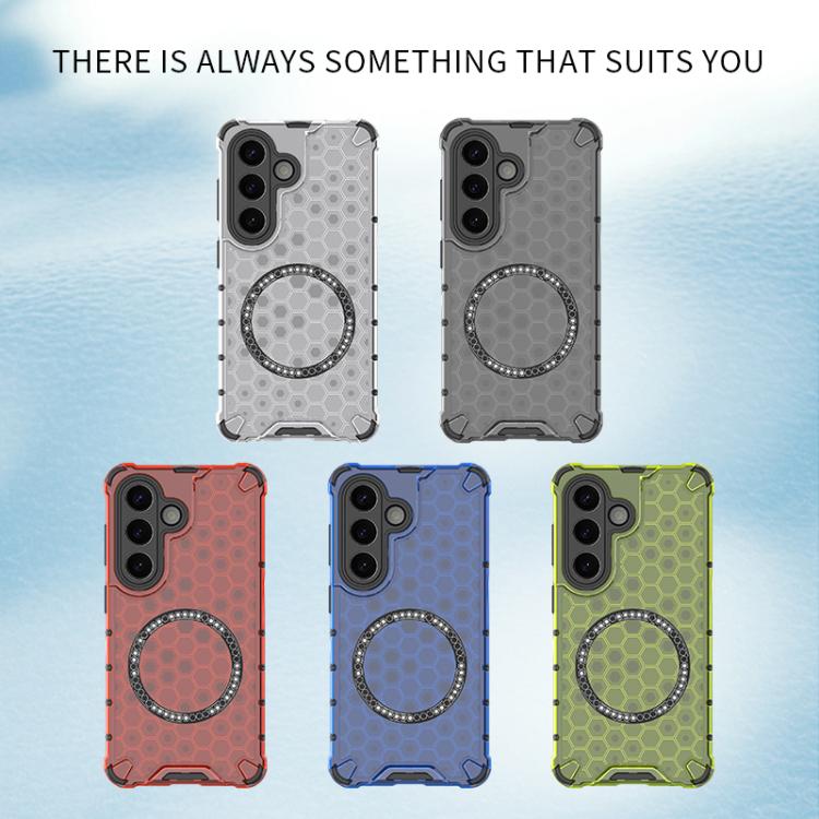 For Samsung Galaxy S26 5G Honeycomb Magnetic Ring Shockproof Phone Case