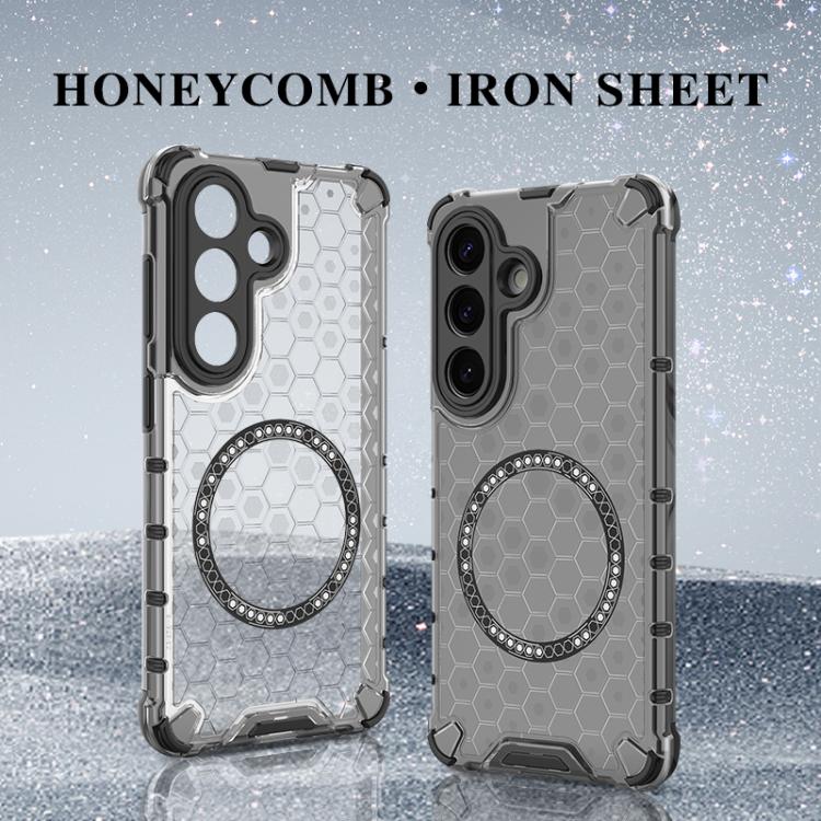 For Samsung Galaxy S26 5G Honeycomb Magnetic Ring Shockproof Phone Case