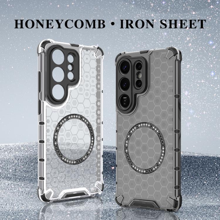 For Samsung Galaxy S26 Ultra 5G Honeycomb Magnetic Ring Shockproof Phone Case