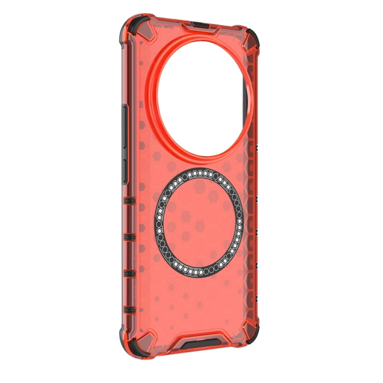 For Xiaomi 14 Ultra Honeycomb Magnetic Ring Shockproof Phone Case