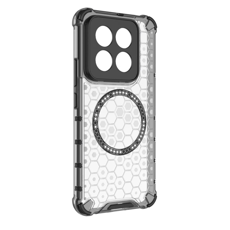 For Xiaomi 14 Pro Honeycomb Magnetic Ring Shockproof Phone Case