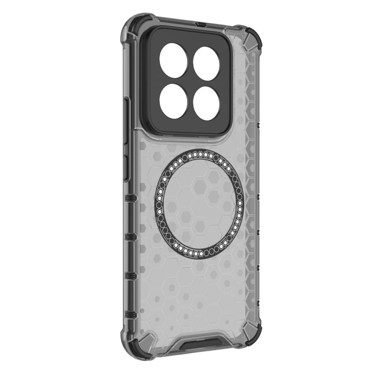 For Xiaomi 14 Pro Honeycomb Magnetic Ring Shockproof Phone Case
