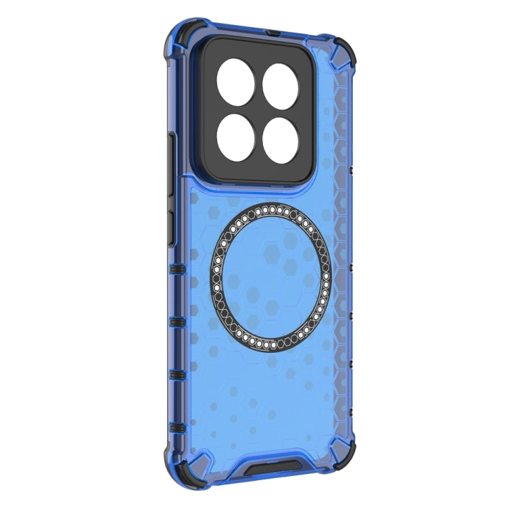 For Xiaomi 14 Pro Honeycomb Magnetic Ring Shockproof Phone Case