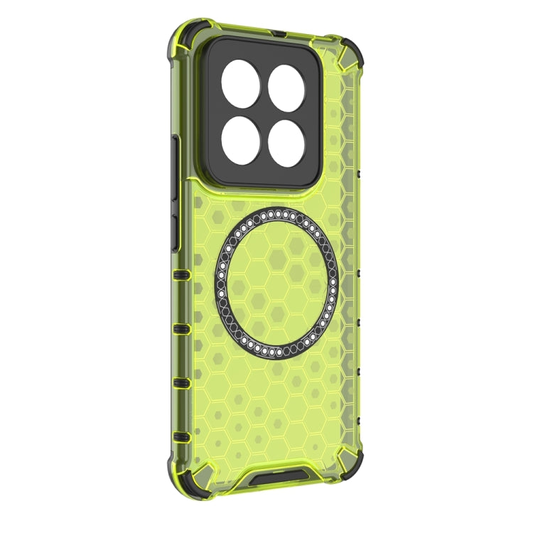 For Xiaomi 14 Pro Honeycomb Magnetic Ring Shockproof Phone Case