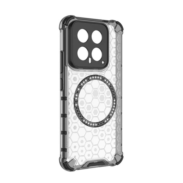 For Xiaomi 14 Honeycomb Magnetic Ring Shockproof Phone Case