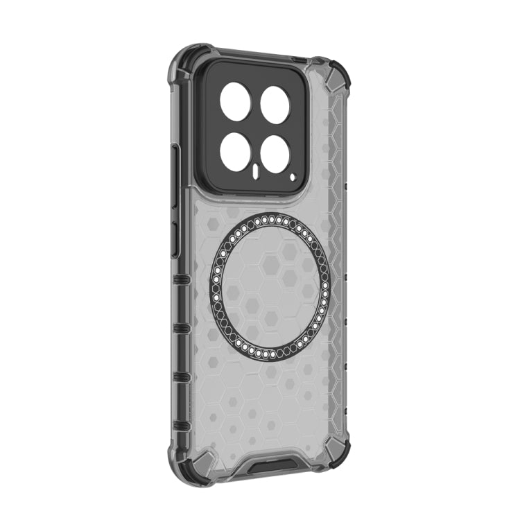 For Xiaomi 14 Honeycomb Magnetic Ring Shockproof Phone Case