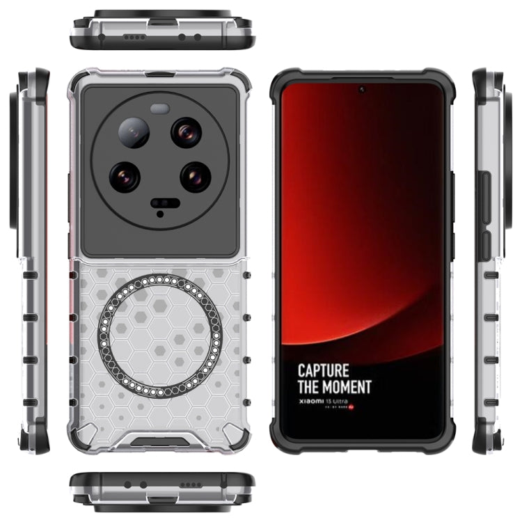 For Xiaomi 13 Ultra Honeycomb Magnetic Ring Shockproof Phone Case