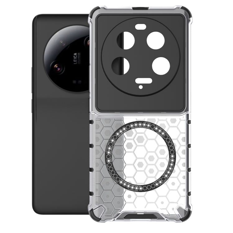 For Xiaomi 13 Ultra Honeycomb Magnetic Ring Shockproof Phone Case
