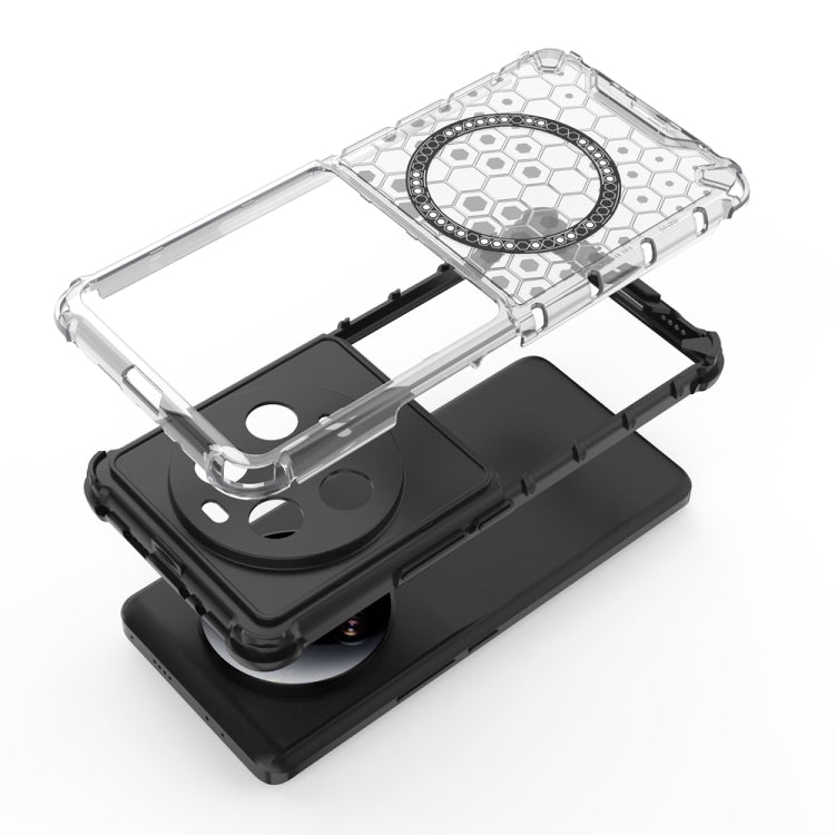 For Xiaomi 13 Ultra Honeycomb Magnetic Ring Shockproof Phone Case