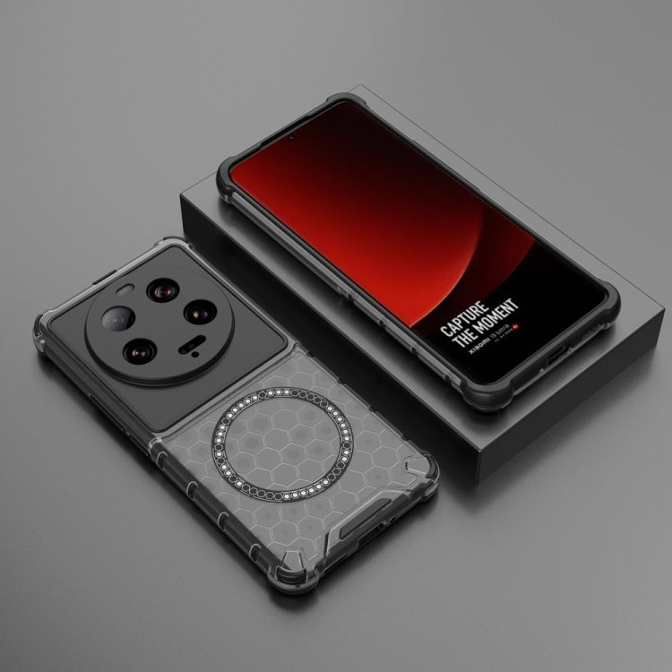 For Xiaomi 13 Ultra Honeycomb Magnetic Ring Shockproof Phone Case