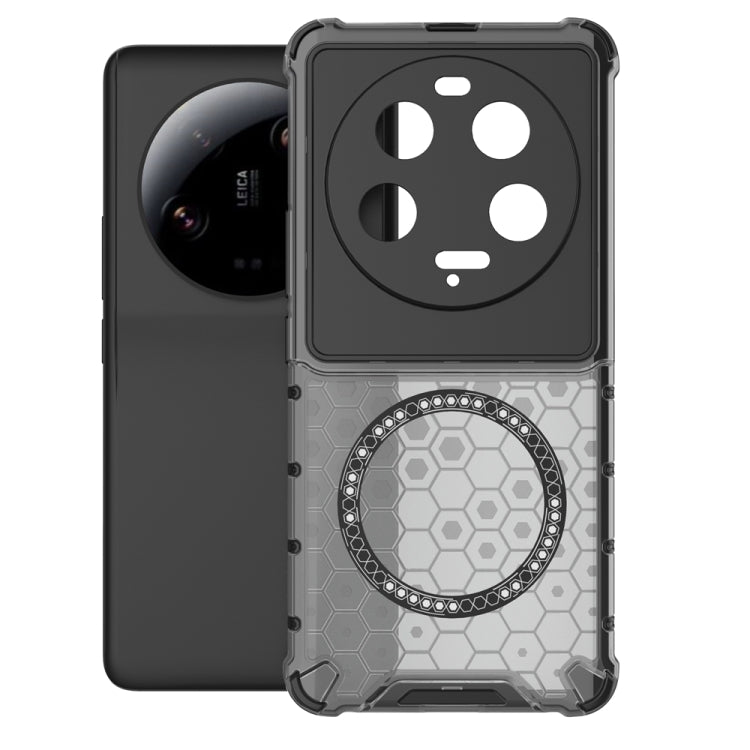 For Xiaomi 13 Ultra Honeycomb Magnetic Ring Shockproof Phone Case
