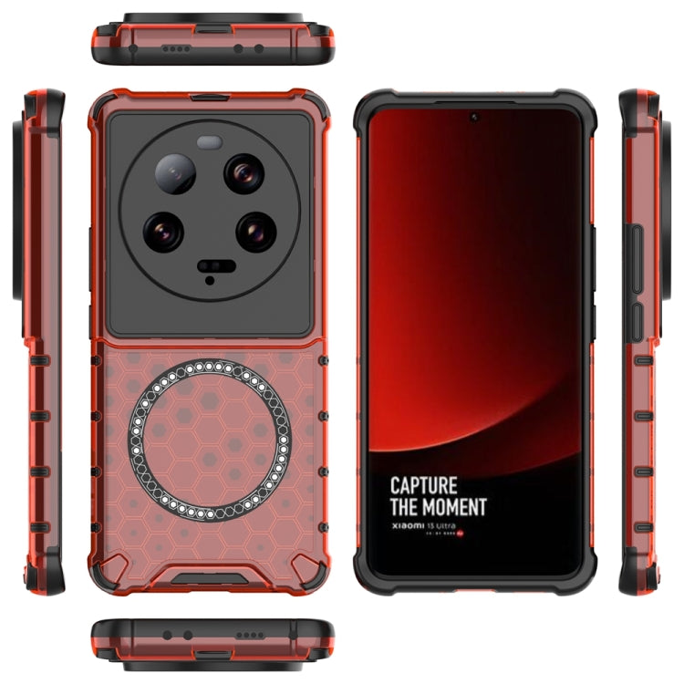 For Xiaomi 13 Ultra Honeycomb Magnetic Ring Shockproof Phone Case