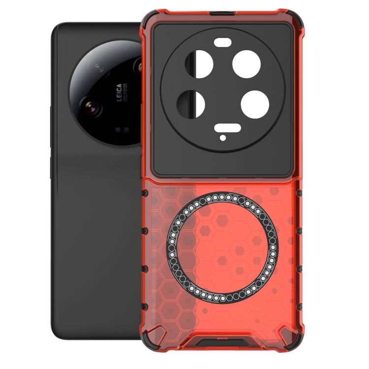 For Xiaomi 13 Ultra Honeycomb Magnetic Ring Shockproof Phone Case