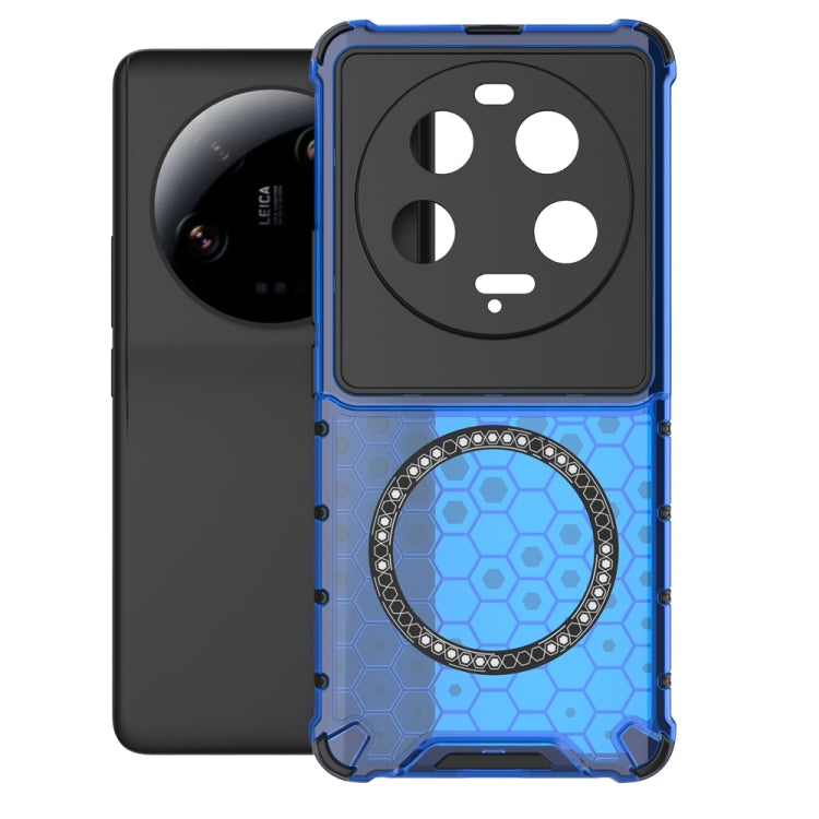 For Xiaomi 13 Ultra Honeycomb Magnetic Ring Shockproof Phone Case