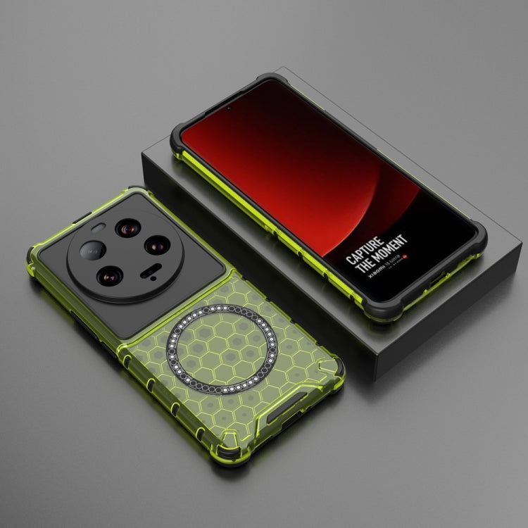 For Xiaomi 13 Ultra Honeycomb Magnetic Ring Shockproof Phone Case