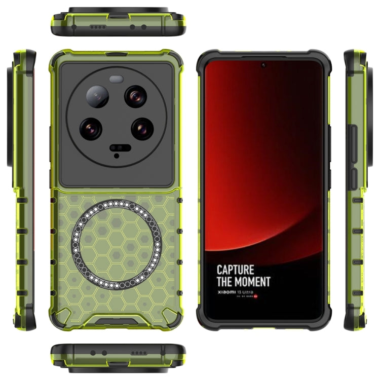 For Xiaomi 13 Ultra Honeycomb Magnetic Ring Shockproof Phone Case