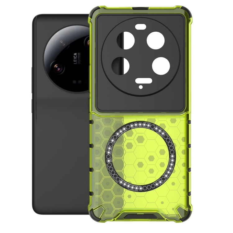 For Xiaomi 13 Ultra Honeycomb Magnetic Ring Shockproof Phone Case
