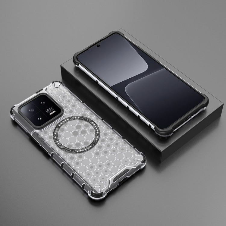 For Xiaomi 13 Pro Honeycomb Magnetic Ring Shockproof Phone Case