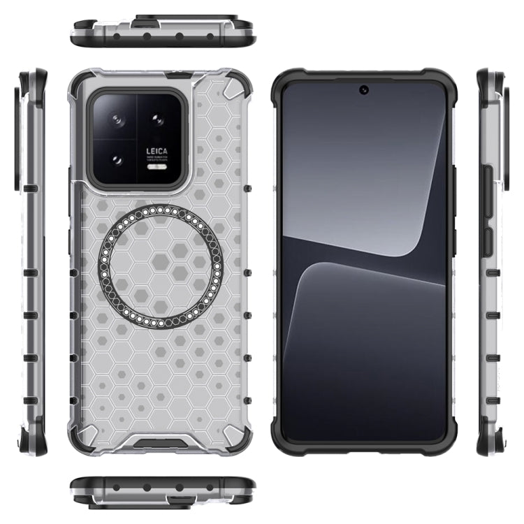 For Xiaomi 13 Pro Honeycomb Magnetic Ring Shockproof Phone Case