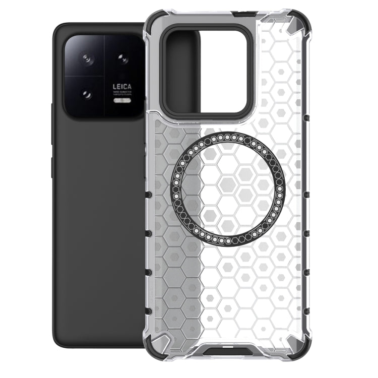 For Xiaomi 13 Pro Honeycomb Magnetic Ring Shockproof Phone Case