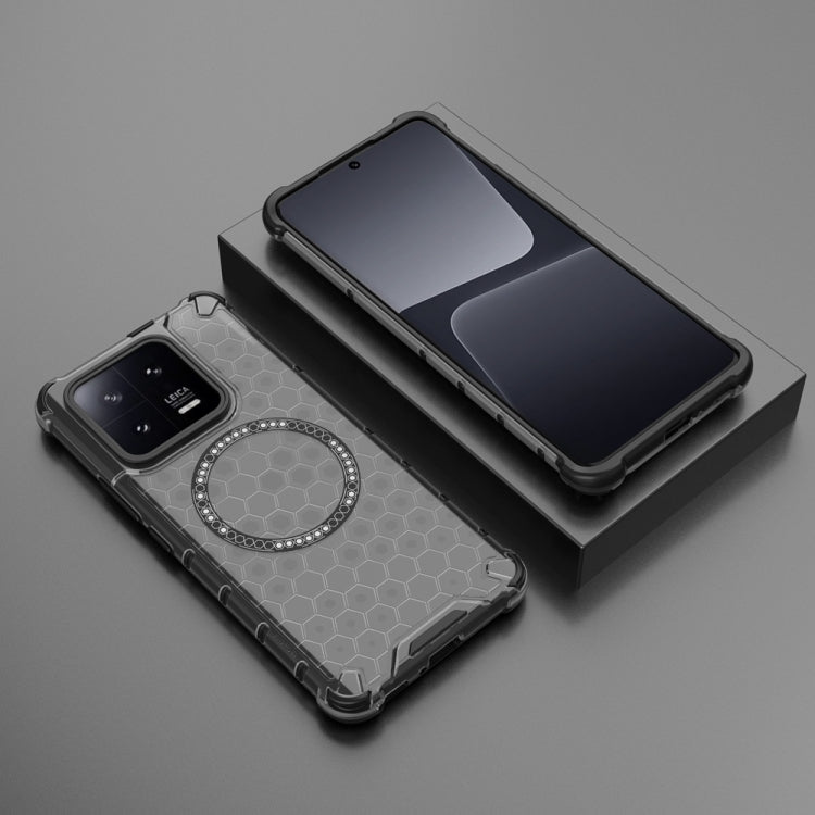 For Xiaomi 13 Pro Honeycomb Magnetic Ring Shockproof Phone Case