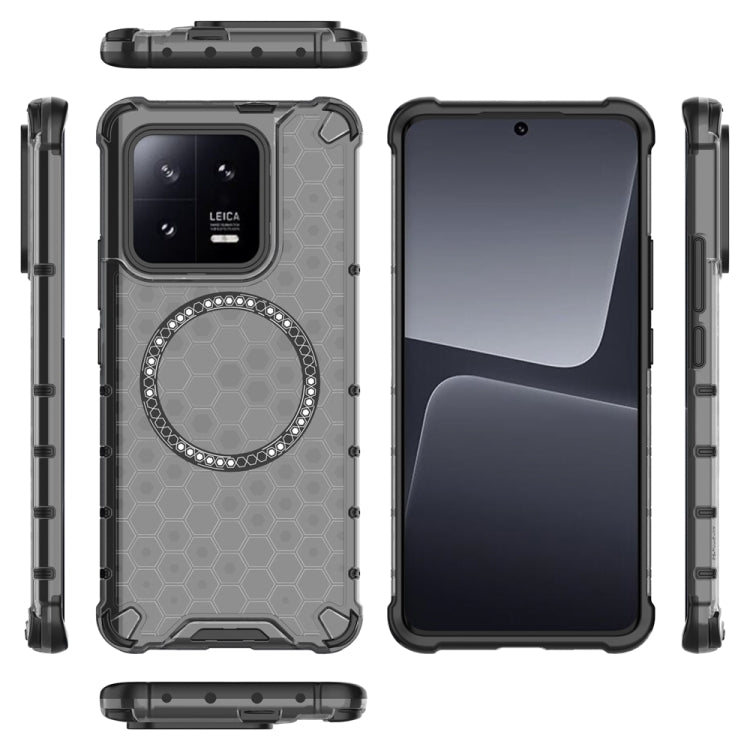 For Xiaomi 13 Pro Honeycomb Magnetic Ring Shockproof Phone Case