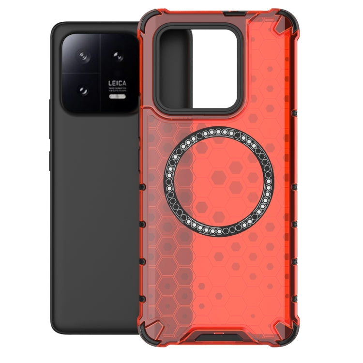 For Xiaomi 13 Pro Honeycomb Magnetic Ring Shockproof Phone Case