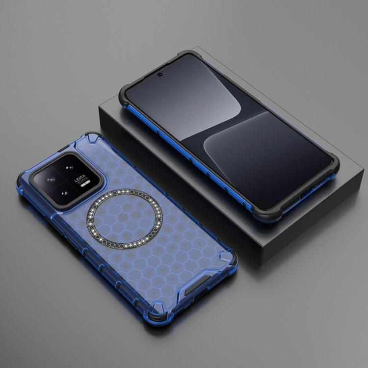 For Xiaomi 13 Pro Honeycomb Magnetic Ring Shockproof Phone Case