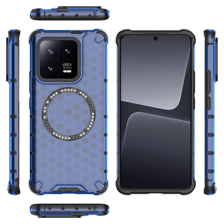 For Xiaomi 13 Pro Honeycomb Magnetic Ring Shockproof Phone Case