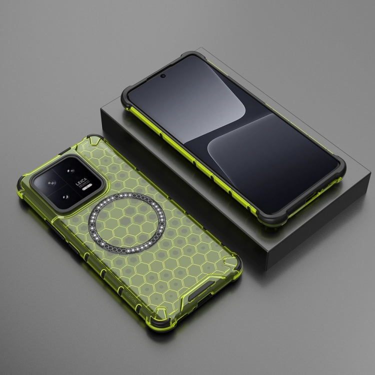 For Xiaomi 13 Pro Honeycomb Magnetic Ring Shockproof Phone Case