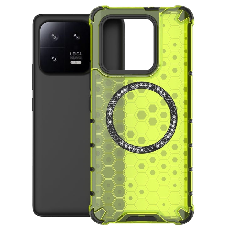 For Xiaomi 13 Pro Honeycomb Magnetic Ring Shockproof Phone Case
