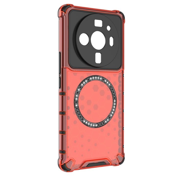 For Xiaomi 12S Ultra Honeycomb Magnetic Ring Shockproof Phone Case