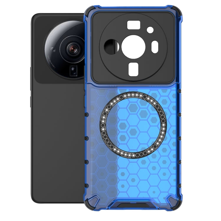 For Xiaomi 12S Ultra Honeycomb Magnetic Ring Shockproof Phone Case