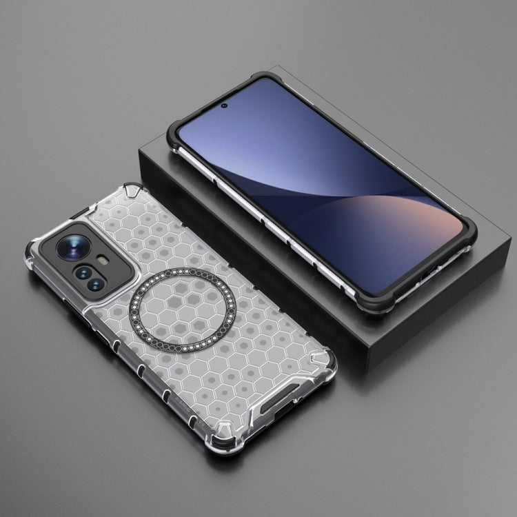 For Xiaomi 12 Pro Honeycomb Magnetic Ring Shockproof Phone Case
