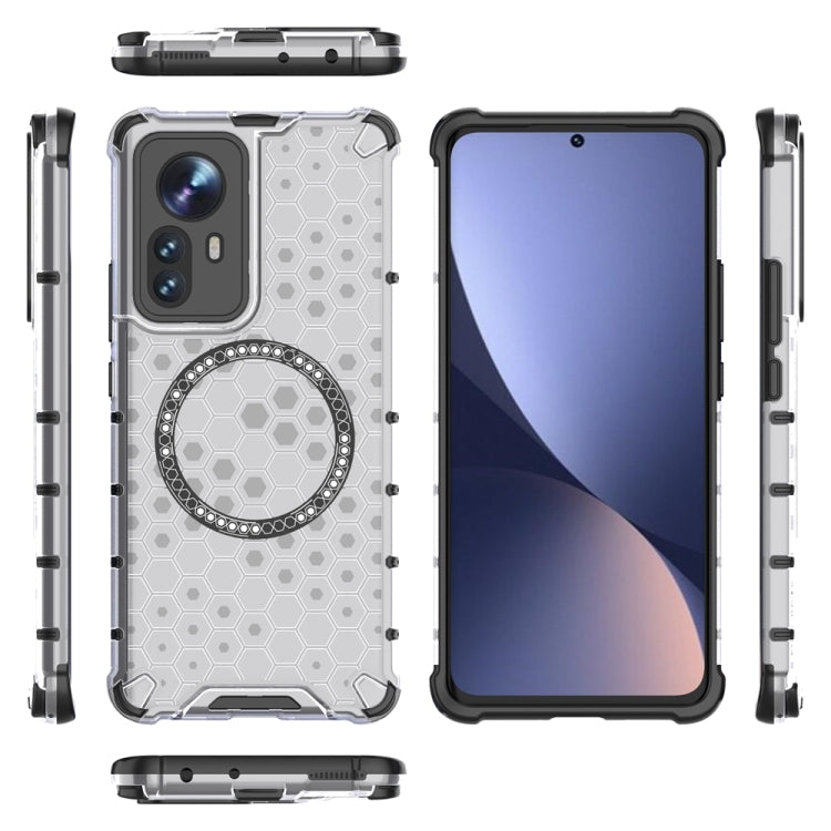 For Xiaomi 12 Pro Honeycomb Magnetic Ring Shockproof Phone Case