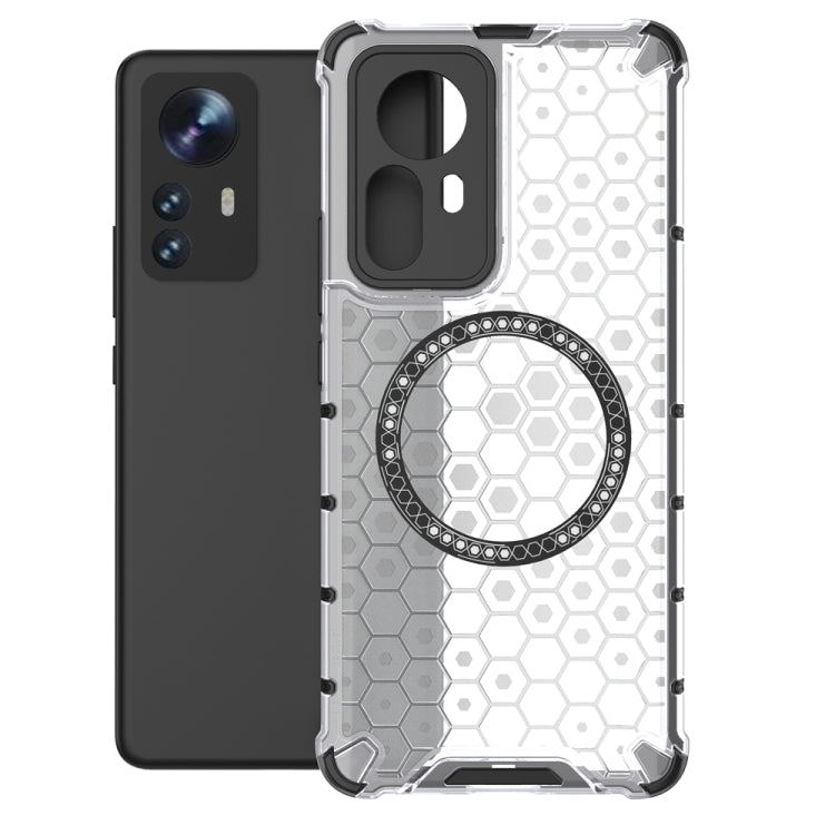 For Xiaomi 12 Pro Honeycomb Magnetic Ring Shockproof Phone Case