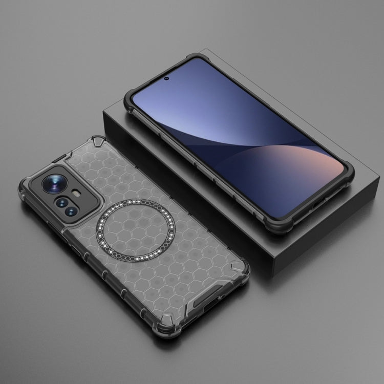 For Xiaomi 12 Pro Honeycomb Magnetic Ring Shockproof Phone Case